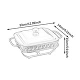Maxbell Stainless Steel Chafing Dish Sturdy Warmer Server for Restaurant Home Buffet Gold