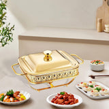 Maxbell Stainless Steel Chafing Dish Sturdy Warmer Server for Restaurant Home Buffet Gold