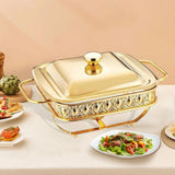 Maxbell Stainless Steel Chafing Dish Sturdy Warmer Server for Restaurant Home Buffet Gold