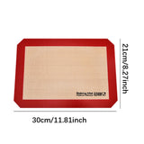Maxbell Silicone Baking Mat Professional Bakeware Oven Baking Sheet for Pastry Bread 30x21cm