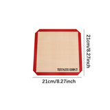 Maxbell Silicone Baking Mat Professional Bakeware Oven Baking Sheet for Pastry Bread 21x21cm