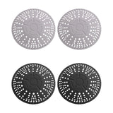 Maxbell 2Pcs Silicone Drain Cover Silicone Drain Catcher for Bathroom Sink Bathtub gray