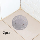 Maxbell 2Pcs Silicone Drain Cover Silicone Drain Catcher for Bathroom Sink Bathtub gray