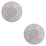 Maxbell 2Pcs Silicone Drain Cover Silicone Drain Catcher for Bathroom Sink Bathtub gray