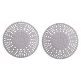 Maxbell 2Pcs Silicone Drain Cover Silicone Drain Catcher for Bathroom Sink Bathtub gray