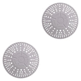 Maxbell 2Pcs Silicone Drain Cover Silicone Drain Catcher for Bathroom Sink Bathtub gray