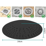 Maxbell 2Pcs Silicone Drain Cover Silicone Drain Catcher for Bathroom Sink Bathtub gray