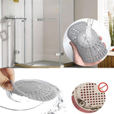 Maxbell 2Pcs Silicone Drain Cover Silicone Drain Catcher for Bathroom Sink Bathtub gray