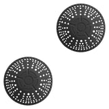 Maxbell 2Pcs Silicone Drain Cover Silicone Drain Catcher for Bathroom Sink Bathtub black