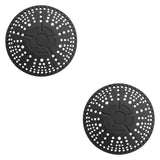 Maxbell 2Pcs Silicone Drain Cover Silicone Drain Catcher for Bathroom Sink Bathtub black