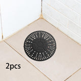 Maxbell 2Pcs Silicone Drain Cover Silicone Drain Catcher for Bathroom Sink Bathtub black
