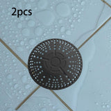 Maxbell 2Pcs Silicone Drain Cover Silicone Drain Catcher for Bathroom Sink Bathtub black