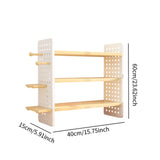 Maxbell Desktop Organizer Shelf 3 Tier Stable Desk Hutch for Office School Classroom 40x15x60CM