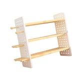 Maxbell Desktop Organizer Shelf 3 Tier Stable Desk Hutch for Office School Classroom 40x15x60CM