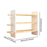 Maxbell Desktop Organizer Shelf 3 Tier Stable Desk Hutch for Office School Classroom 40x20x60CM