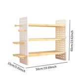 Maxbell Desktop Organizer Shelf 3 Tier Stable Desk Hutch for Office School Classroom 50x15x60CM