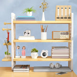 Maxbell Desktop Organizer Shelf 3 Tier Stable Desk Hutch for Office School Classroom 50x15x60CM