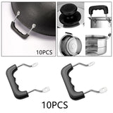 Maxbell 10Pcs Wok Handles Universal Replacement Ergonomic for Kitchen Cookware Parts S