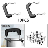 Maxbell 10Pcs Wok Handles Universal Replacement Ergonomic for Kitchen Cookware Parts S