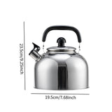 Maxbell Whistling Kettle Portable Fast Boiling Pot with Handle for Cooker Gas Travel 3L