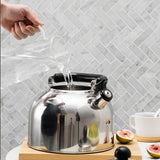 Maxbell Whistling Kettle Portable Fast Boiling Pot with Handle for Cooker Gas Travel 3L