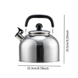 Maxbell Whistling Kettle Portable Fast Boiling Pot with Handle for Cooker Gas Travel 4L