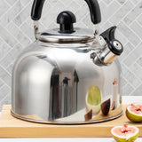 Maxbell Whistling Kettle Portable Fast Boiling Pot with Handle for Cooker Gas Travel 4L