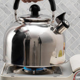 Maxbell Whistling Kettle Portable Fast Boiling Pot with Handle for Cooker Gas Travel 5L