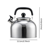 Maxbell Whistling Kettle Portable Fast Boiling Pot with Handle for Cooker Gas Travel 5L