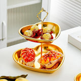 Maxbell Cupcake Stand Multi-tier Golden Color Serving Tray for Candy Snacks Birthday