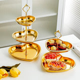 Maxbell Cupcake Stand Multi-tier Golden Color Serving Tray for Candy Snacks Birthday