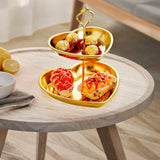 Maxbell Cupcake Stand Multi-tier Golden Color Serving Tray for Candy Snacks Birthday