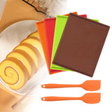 Maxbell 4Pcs Silicone Roll Cake Mat Pads Cookies Sheet Silicone Baking Pan Baking Tools