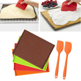 Maxbell 4Pcs Silicone Roll Cake Mat Pads Cookies Sheet Silicone Baking Pan Baking Tools