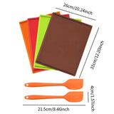 Maxbell 4Pcs Silicone Roll Cake Mat Pads Cookies Sheet Silicone Baking Pan Baking Tools