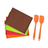 Maxbell 4Pcs Silicone Roll Cake Mat Pads Cookies Sheet Silicone Baking Pan Baking Tools