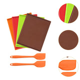 Maxbell 4Pcs Silicone Roll Cake Mat Pads Cookies Sheet Silicone Baking Pan Baking Tools
