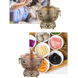 Maxbell Shabu Hot Pot Practical Portable Retro 7.09inch for Household Parties Picnic Red