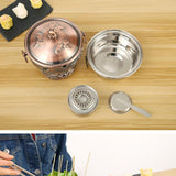 Maxbell Shabu Hot Pot Practical Portable Retro 7.09inch for Household Parties Picnic Red