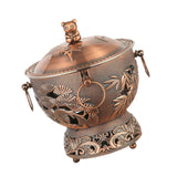 Maxbell Shabu Hot Pot Practical Portable Retro 7.09inch for Household Parties Picnic Red