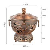 Maxbell Shabu Hot Pot Practical Portable Retro 7.09inch for Household Parties Picnic Red