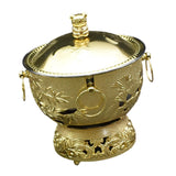 Maxbell Shabu Hot Pot Practical Portable Retro 7.09inch for Household Parties Picnic Gold