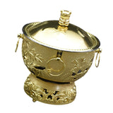 Maxbell Shabu Hot Pot Practical Portable Retro 7.09inch for Household Parties Picnic Gold