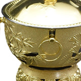 Maxbell Shabu Hot Pot Practical Portable Retro 7.09inch for Household Parties Picnic Gold