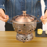 Maxbell Shabu Hot Pot Practical Portable Retro 7.09inch for Household Parties Picnic Gold