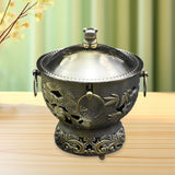 Maxbell Shabu Hot Pot Practical Portable Retro 7.09inch for Household Parties Picnic Bronze