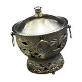 Maxbell Shabu Hot Pot Practical Portable Retro 7.09inch for Household Parties Picnic Bronze