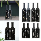 Maxbell Bottle Opener Set Portable Barware Pourer for Home Use Valentine's Day Gifts Large Black