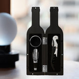 Maxbell Bottle Opener Set Portable Barware Pourer for Home Use Valentine's Day Gifts Small Black