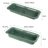 Maxbell Extendable Colander Strainer Sink Colander Strainer Basket for Fruits Dishes White L
